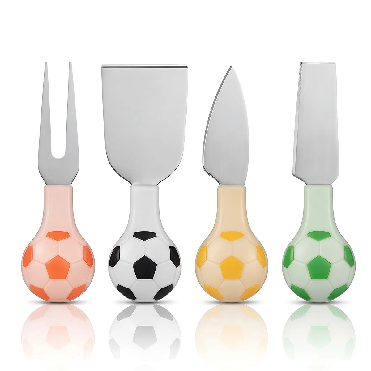 5-Piece Stainless Steel Cheese Knife Set – Fork & Spreader Cheese Knife Set Axl 4pcs knife B