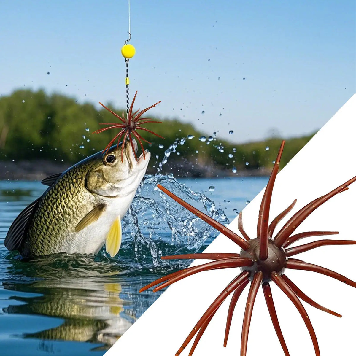 Artificial Sea Urchin Fishing Lure – Soft Silicone Bait Soft Fishing Lure Axl
