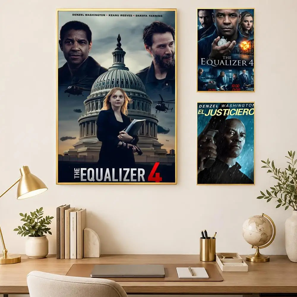 The Equalizer Movie Poster Self-Stick HD PVC Wall Art Decor Movie Wall Poster Axl