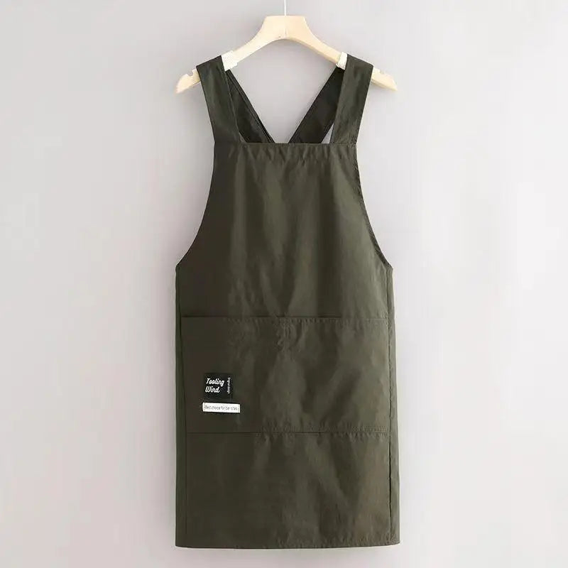Breathable Waterproof Kitchen Apron – Anti-Fouling Work Apron Kitchen Apron Axl Green