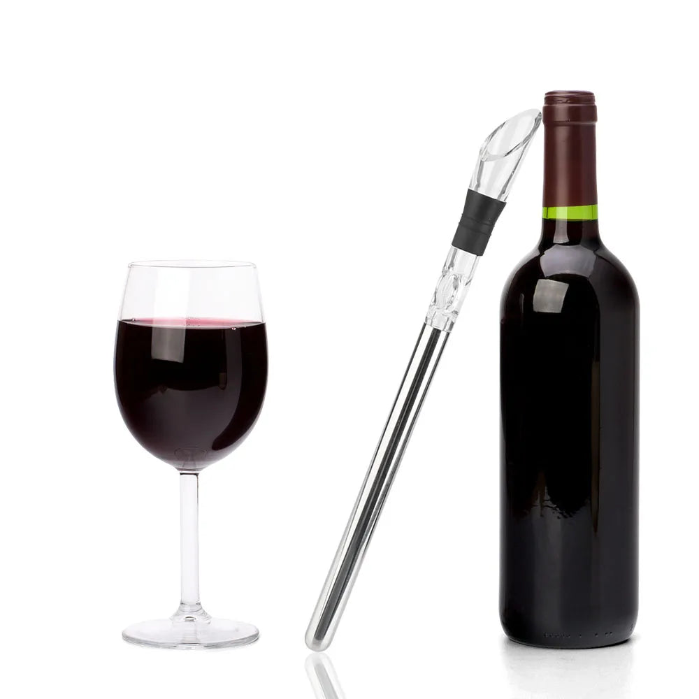 4-in-1 Wine Chiller Stick – Stainless Steel Cooler & Pourer Wine Chiller Stick Axl
