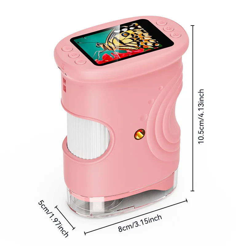 Kids Handheld Digital Microscope – 1000X HD & 2-Inch Screen Kids Digital Microscope Axl PURPLE