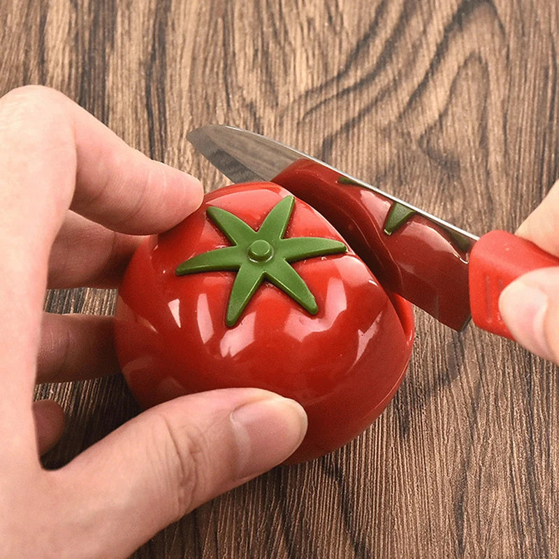 Tomato Shape Mini Knife Sharpener – Portable Kitchen Tool Knife Sharpener Axl