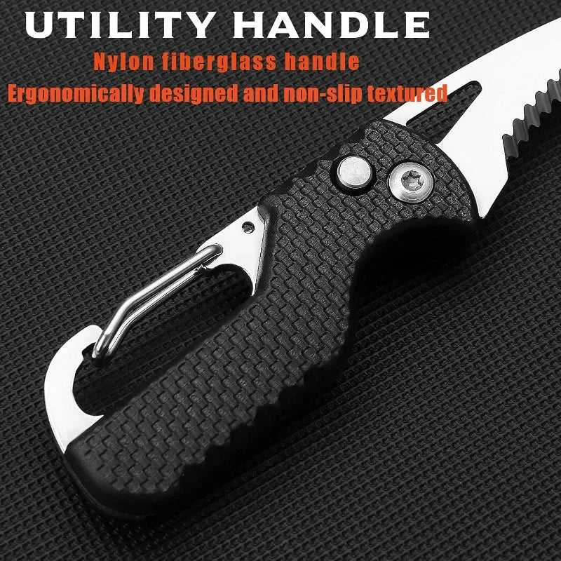 KEMORELA Foldable Serrated Pocket Knife EDC Keychain Tool Folding Pocket Knife Axl