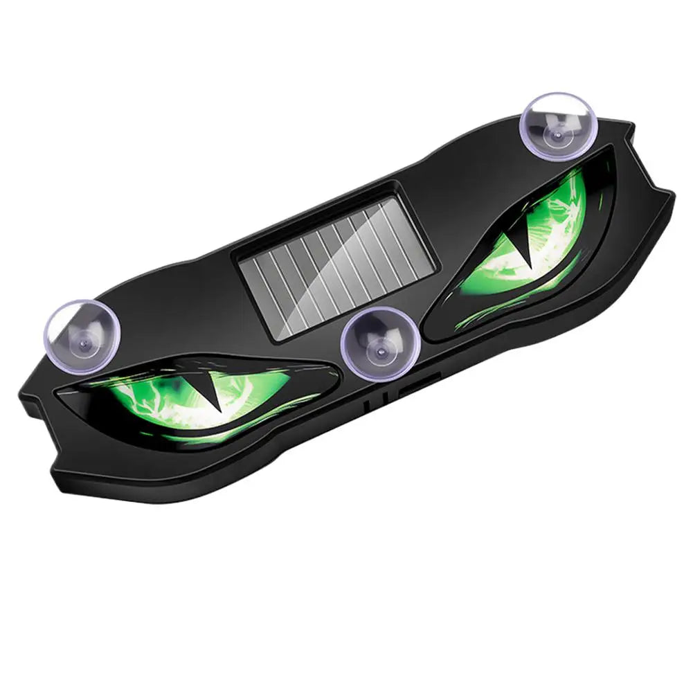 Solar Devil Eye Car Strobe Light | Dynamic Flame Atmosphere Lamp Car Atmosphere Light Axl Green