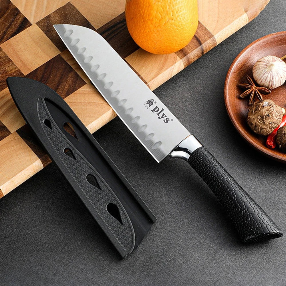 PLYS Kitchen Knife with Sheath | Stainless Steel 17.5cm Kitchen Knife Axl A