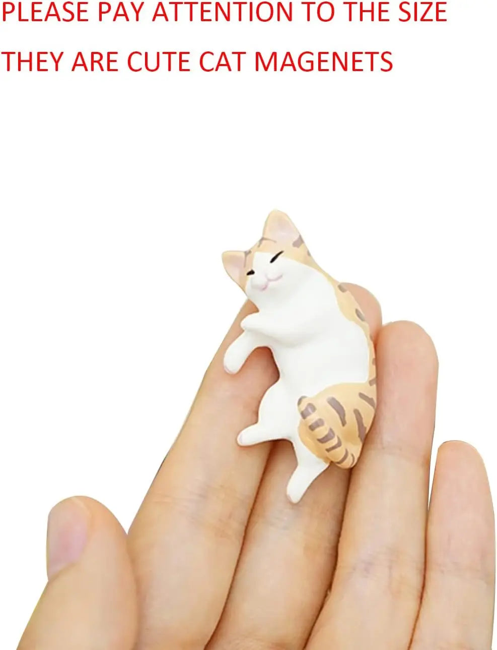 6-Pack 3D Cat Fridge Magnets – Cute Resin Kitty Magnet Set Decorative Magnets Axl
