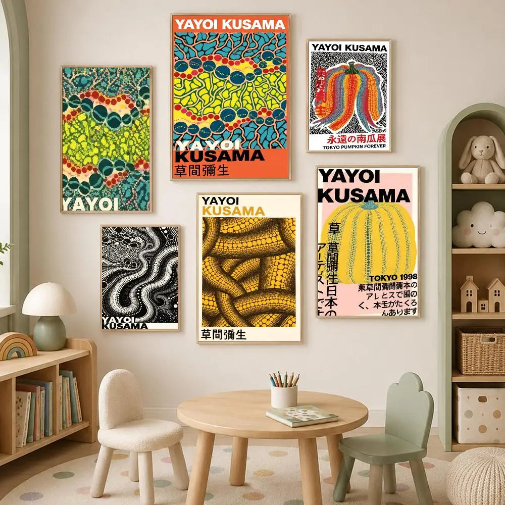 Yayoi Kusama Wall Art Poster – Self-Stick Waterproof HD Wall Art Poster Axl