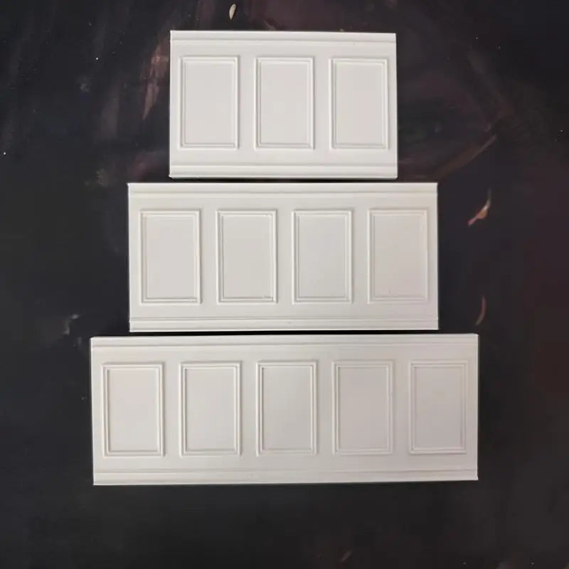 1:12 Dollhouse Wall Panel – Miniature Wainscoting Skirting Dollhouse Accessory Axl