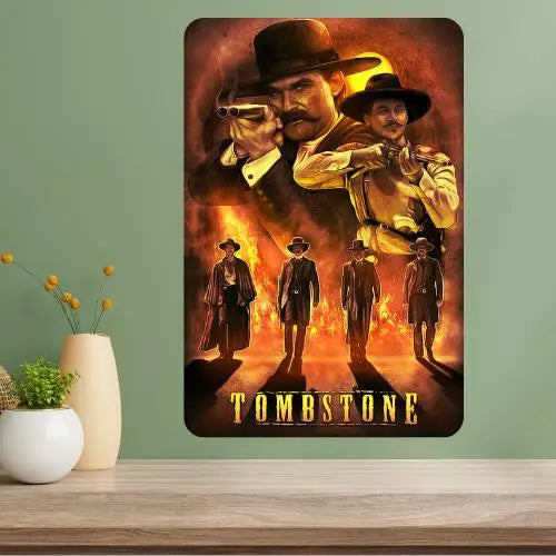 Tombstone Classic Movie Metal Poster Sign – Vintage Wall Art Metal Wall Sign Axl aluminum sign aluminum 14x20cm