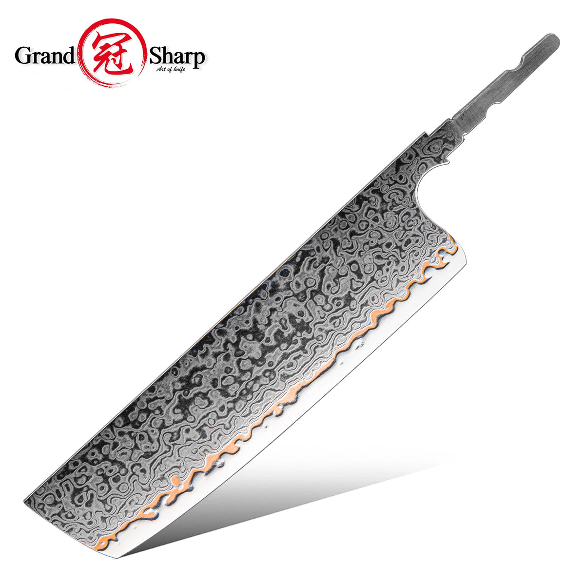 Grandsharp 55-Layer Damascus Steel DIY Knife Blade Set – 1–7 Pcs DIY Knife Blade Set Axl 178mm Blade
