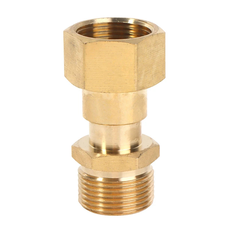 M22 14mm Brass Pressure Washer Swivel Joint Connector 360° Hose Swivel Connector Axl one size