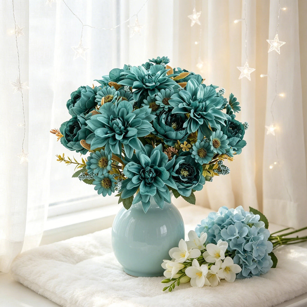 Silk Dahlia Rose Artificial Flowers – Wedding & Home Decor Artificial Silk Flowers Axl