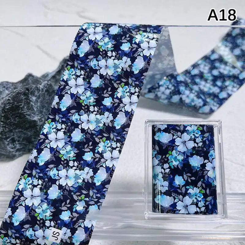 Floral Rose Nail Transfer Foil Stickers – DIY Nail Art Wraps Nail Art Stickers Axl A18
