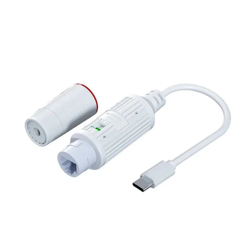 PoE to USB-C Converter 44–57V to 5V/2A | IEEE 802.3af/at PoE Converter Adapter Axl white-1pcs USB Type-C