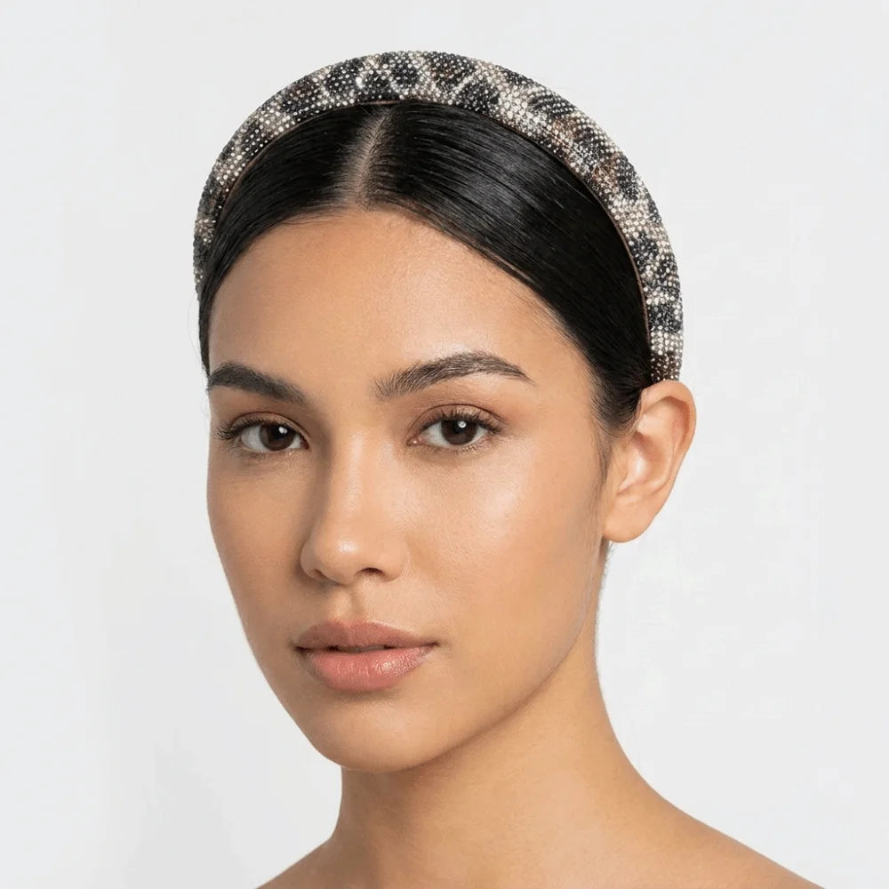 Sparkly Rhinestone Headband – Baroque Wide Hairband for Women Rhinestone Headband Axl