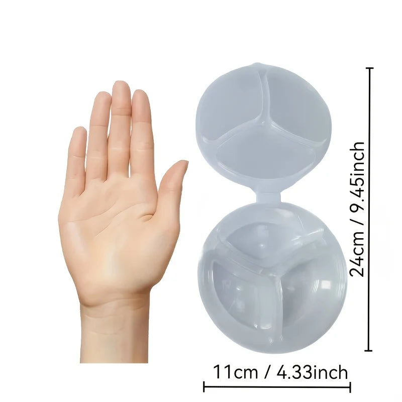 Round 3-Compartment Disposable Food Containers with Lids Disposable Food Containers Axl