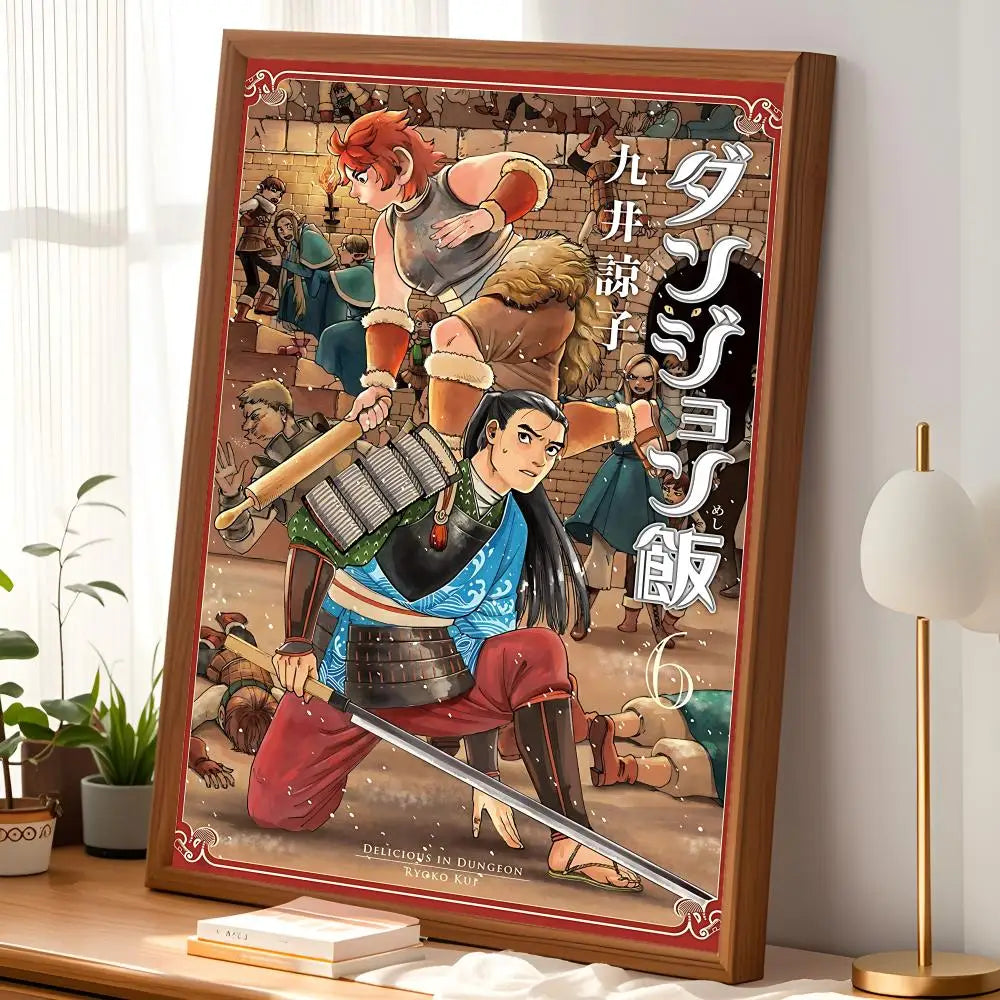 Dungeon Meshi Anime Self-Stick HD Wall Art Poster – Waterproof Anime Wall Poster Axl