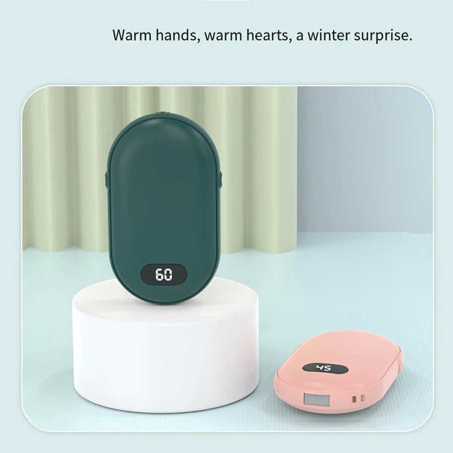 2-in-1 Hand Warmer Power Bank – USB Rechargeable Pocket Heater Hand Warmer Power Bank Axl