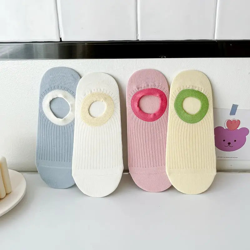 Women's Bear Pattern Low-Cut Socks – 5 Pairs | Cute & Comfy Women's Ankle Socks Axl