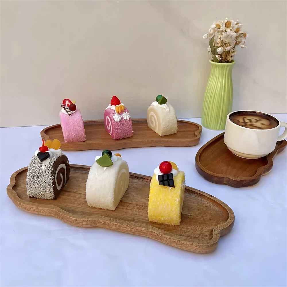 Japanese Style Wooden Tray – Tea, Coffee & Dessert Dish Wooden Serving Tray Axl