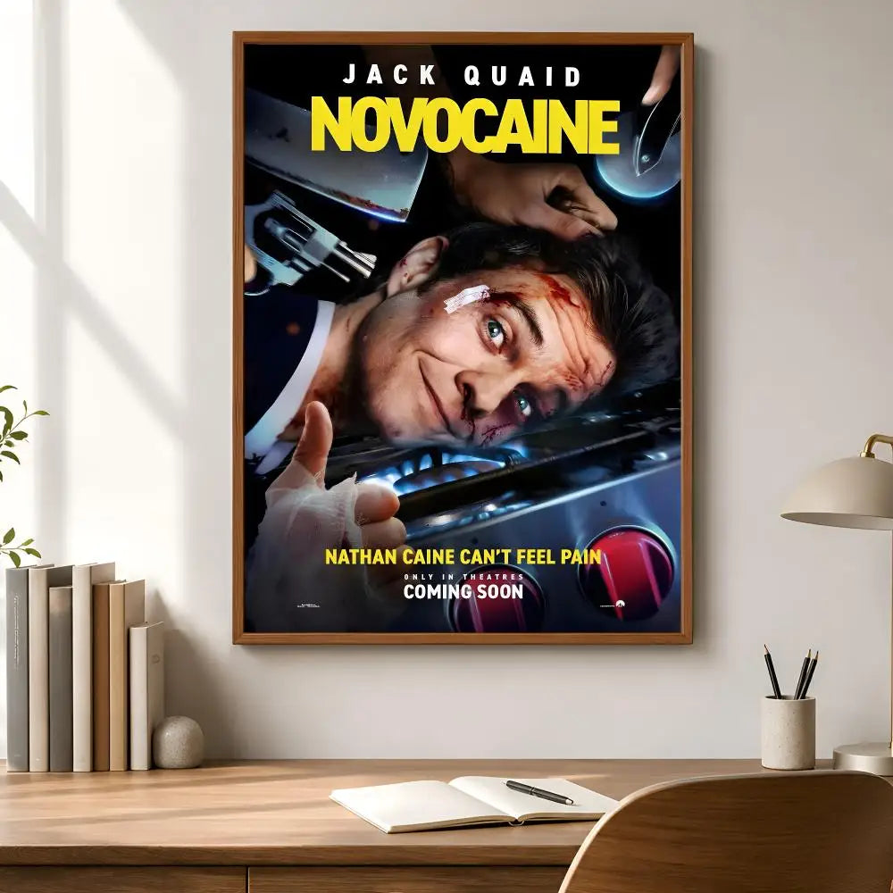 Novocaine Movie Poster HD Waterproof Sticker | Wall Décor Movie Poster Sticker Axl