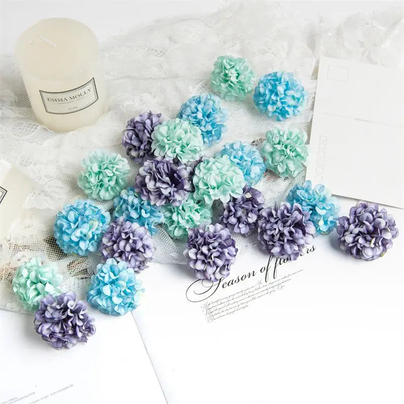 Artificial Silk Carnation Flower Heads 50/100 Pcs | DIY Decor Artificial Flower Heads Axl