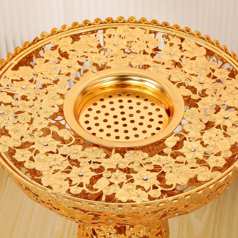 Luxury Gold Metal Incense Burner – Retro Aroma Censer Ornament Incense Burner Axl