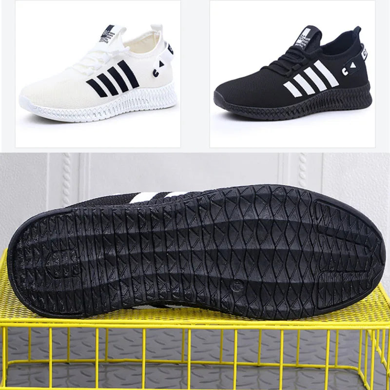 Men's Lightweight Breathable Mesh Casual Sneakers Lace-Up Casual Sneakers Axl
