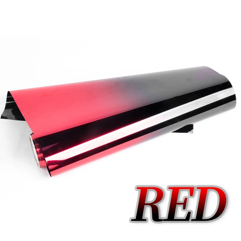 Gradient Car Window Tint Film – UV & Heat Protection 2M/3M Car Window Tint Film Axl Red 50cmX3m