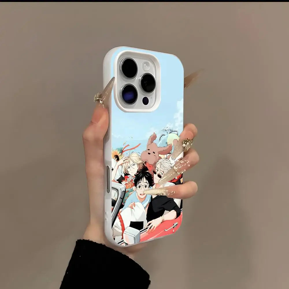 Yuri on Ice Anime iPhone Case 2-in-1 Card Holder | 13–17 Anime Phone Case Axl White4 iPhone 14