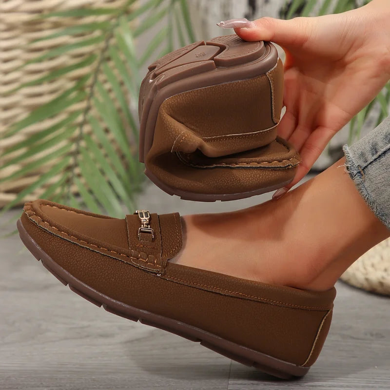 UXST Women's Slip-On Loafer Flats | Classic Casual Flat Shoes Women's Loafer Flats Axl