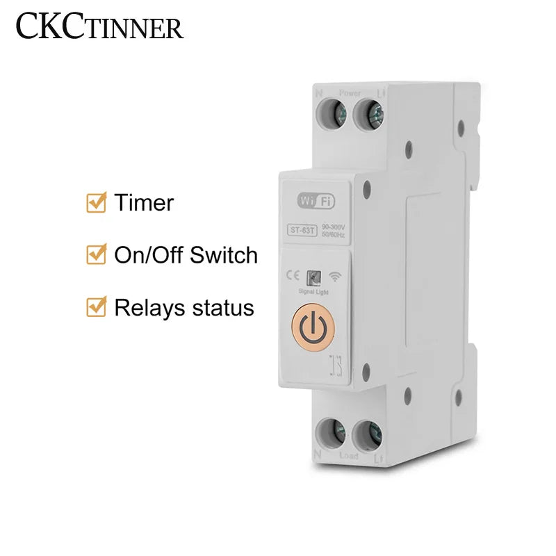 Tuya WiFi Smart Circuit Breaker 63A – Remote & Energy Monitor Smart Circuit Breaker Axl