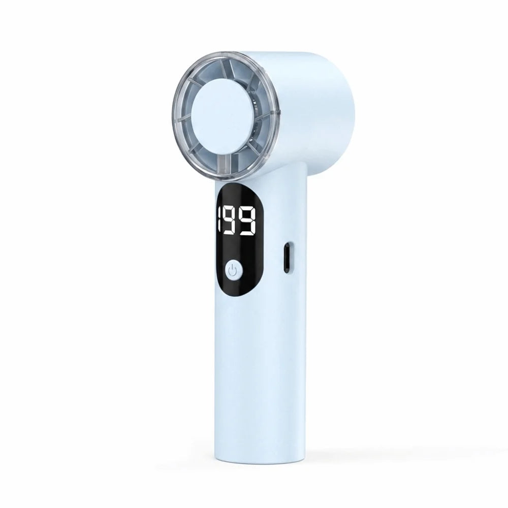 USB Rechargeable Handheld Fan – Portable Compact Desktop Fan Handheld Portable Fan Axl Blue