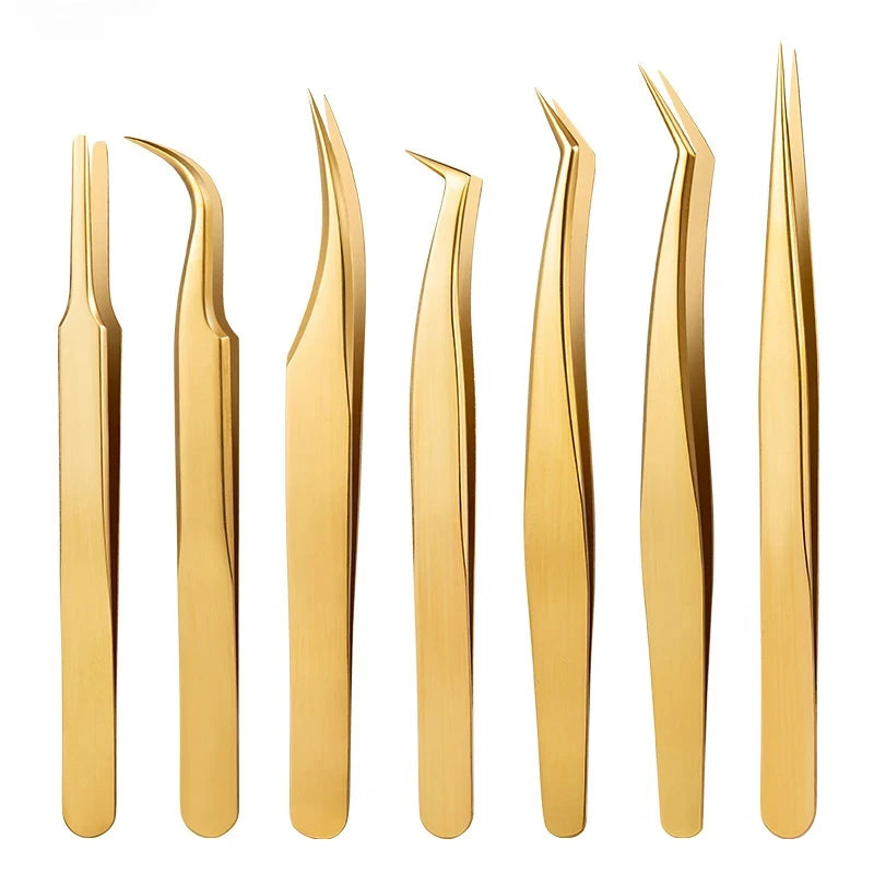 Stainless Steel Eyelash Tweezer – Lash Extension & Nail Art Tool Eyelash Tweezer Axl
