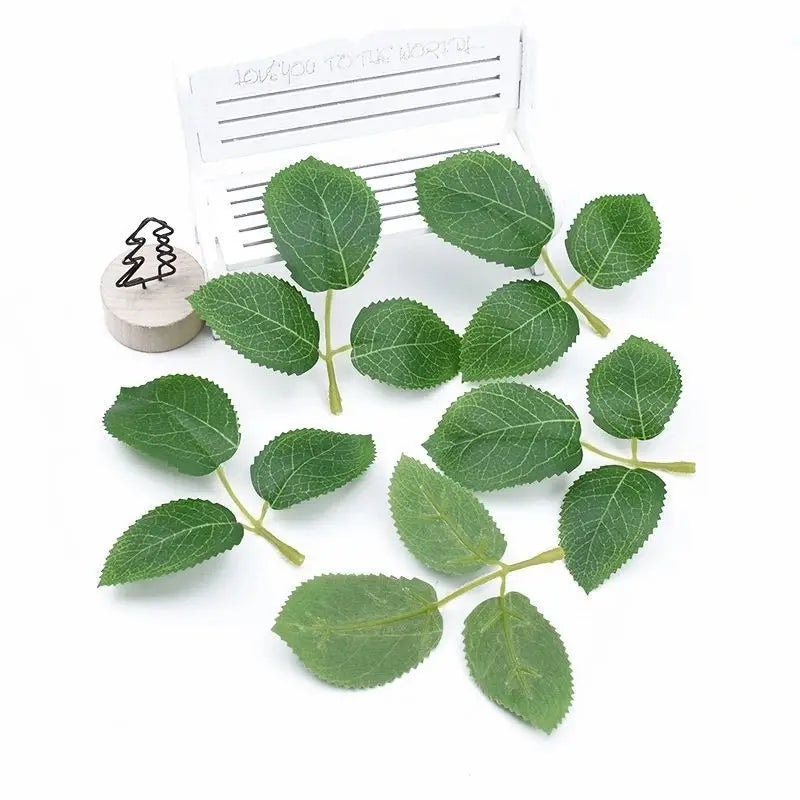 Artificial Silk Rose Leaves 50/100pcs – Wedding & Home Decor Artificial Silk Leaves Axl style 7 50pcs