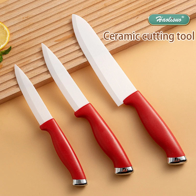Professional Ceramic Fruit Knife Set with Sleeve – 1 or 3 Piece Ceramic Knife Set Axl