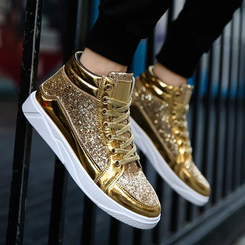 YBQJOO Men's High-Top Sneakers – Non-Slip Casual Fashion Boots High-Top Sneakers Axl