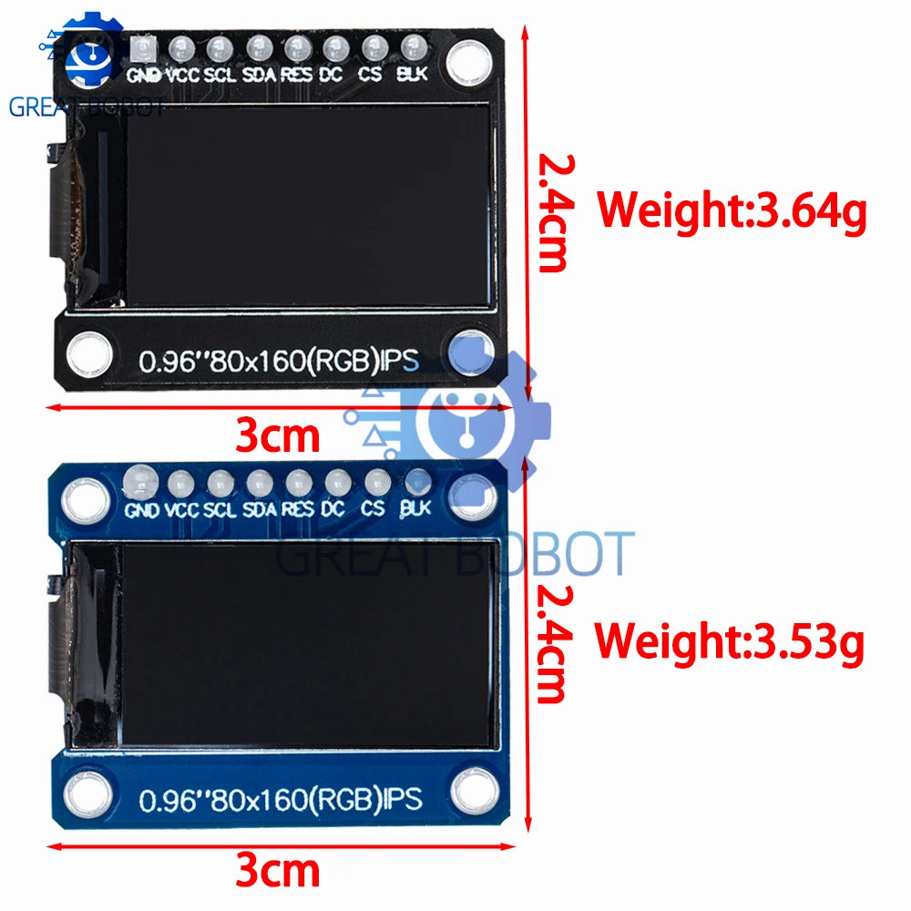 0.96" TFT LCD SPI Display Module ST7735 65K Color for Arduino LCD Display Module Axl