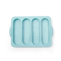 4-Grid Silicone Bread & Cake Mold – Rectangular Baking Pan Silicone Baking Mold Axl Nordic Blue