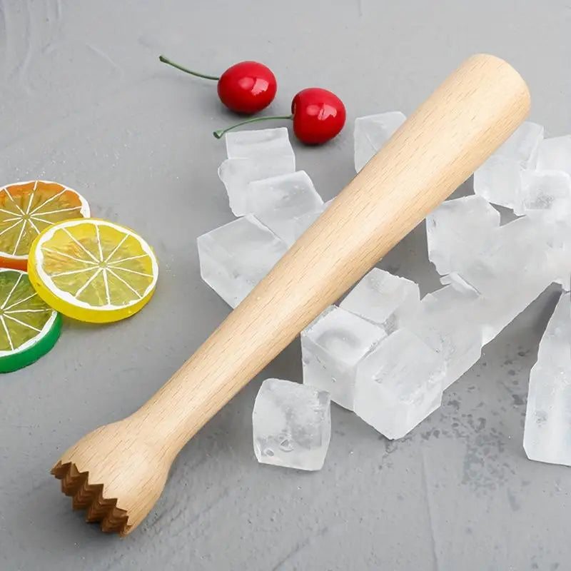 Wooden Cocktail Muddler – Long Handle Herb & Fruit Masher Cocktail Muddler Axl