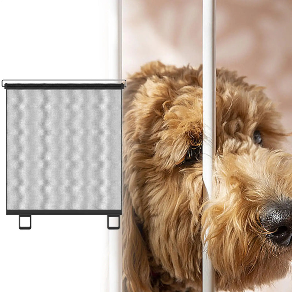 Retractable Pet Gate No-Drill Safety Mesh Fence | 3 Sizes Retractable Pet Gate Axl