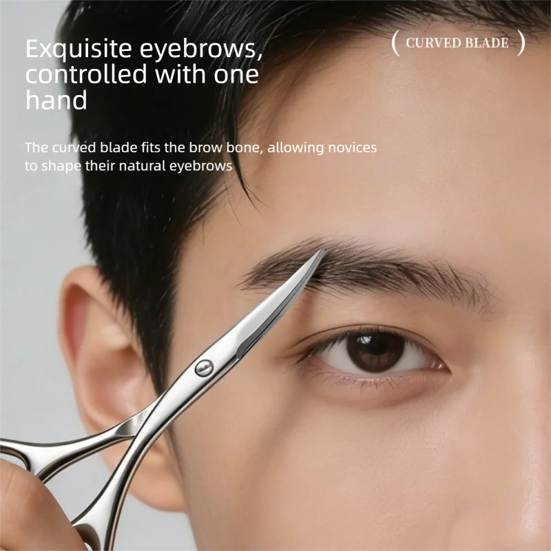 Stainless Steel Grooming Scissors Set – Eyebrow, Nose & Beard Grooming Scissors Set Axl