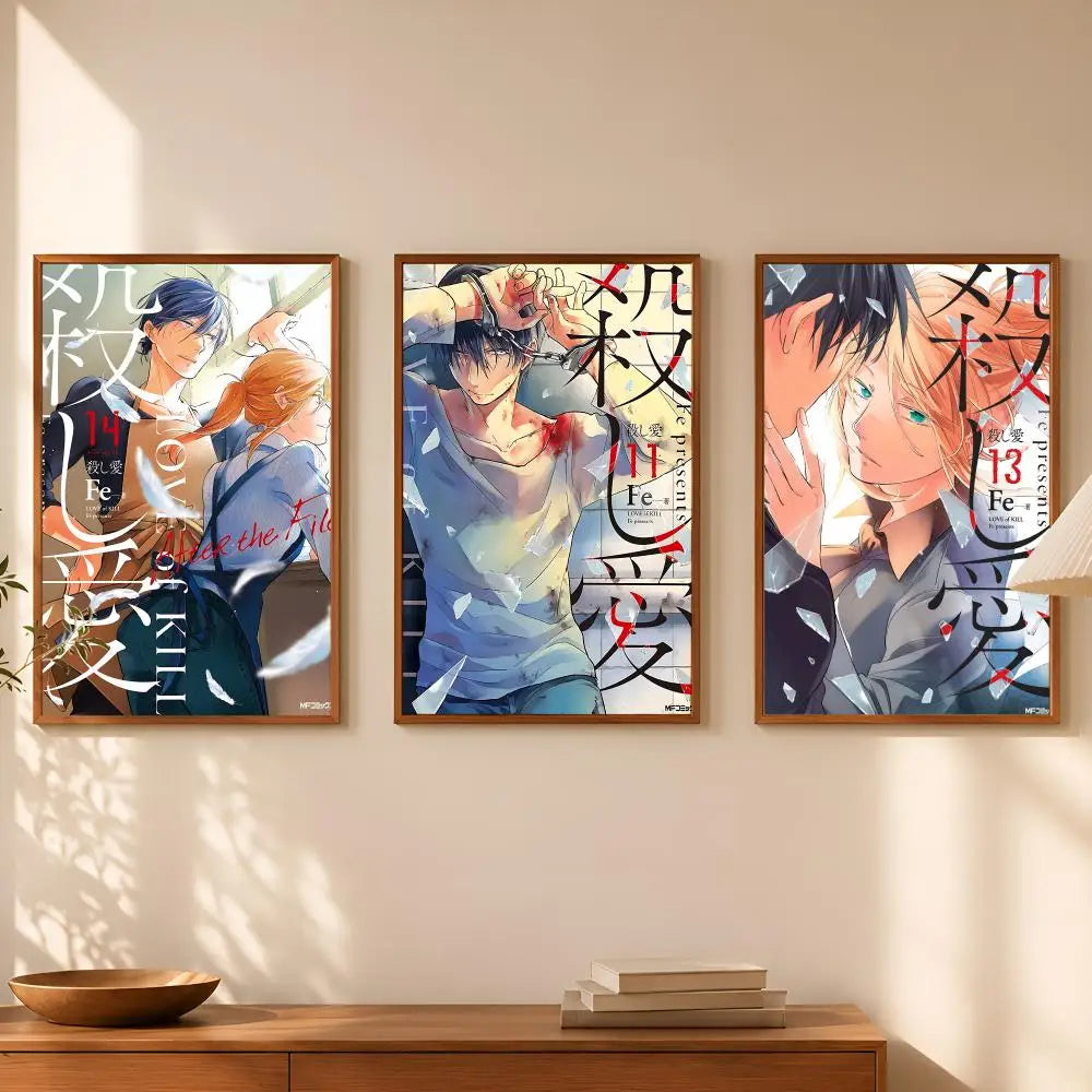 Koroshi Ai Anime Self-Stick Wall Poster – HD Waterproof Art Anime Wall Poster Axl