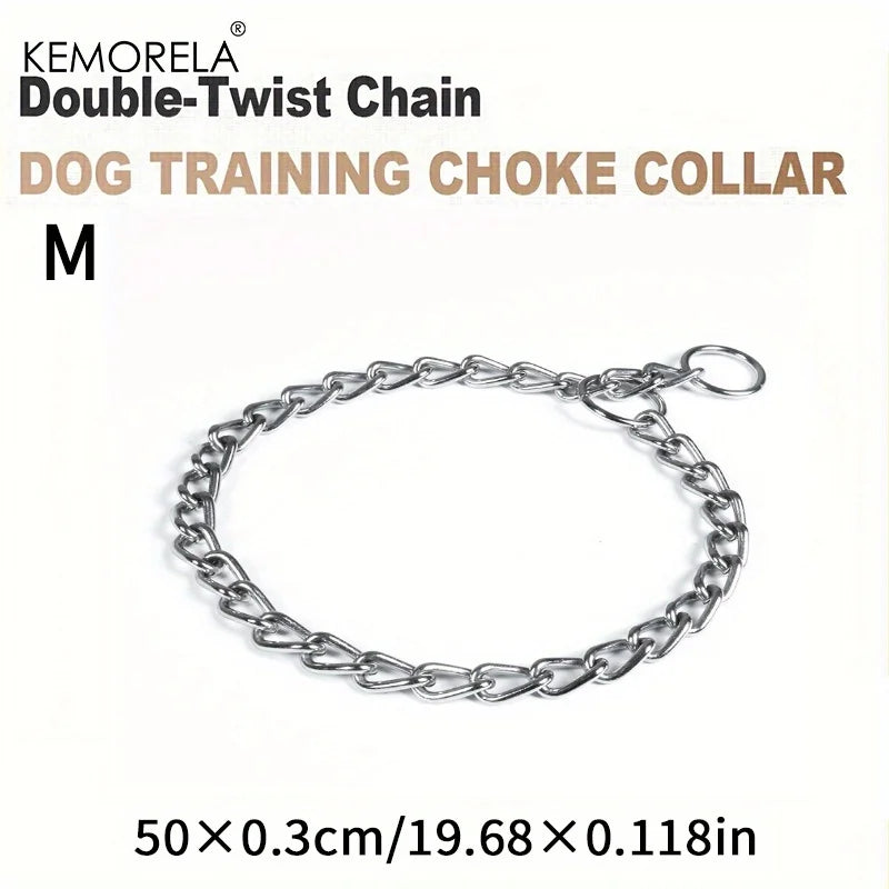 KEMORELA Stainless Steel Twist Chain Dog Training Collar Dog Training Collar Axl M