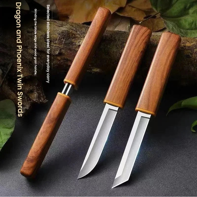 2-in-1 Stainless Steel Paring Knife – Ultra Sharp Fruit & Kitchen Paring Knife Axl