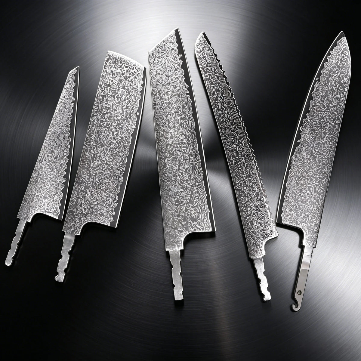Damascus Steel Blank Blades – Knife Making Kit 1–7 Pcs Knife Making Blank Axl