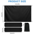 Outdoor Portable Shower Curtain – Waterproof Oxford Cloth & Magnetic Outdoor Privacy Curtain Axl Black
