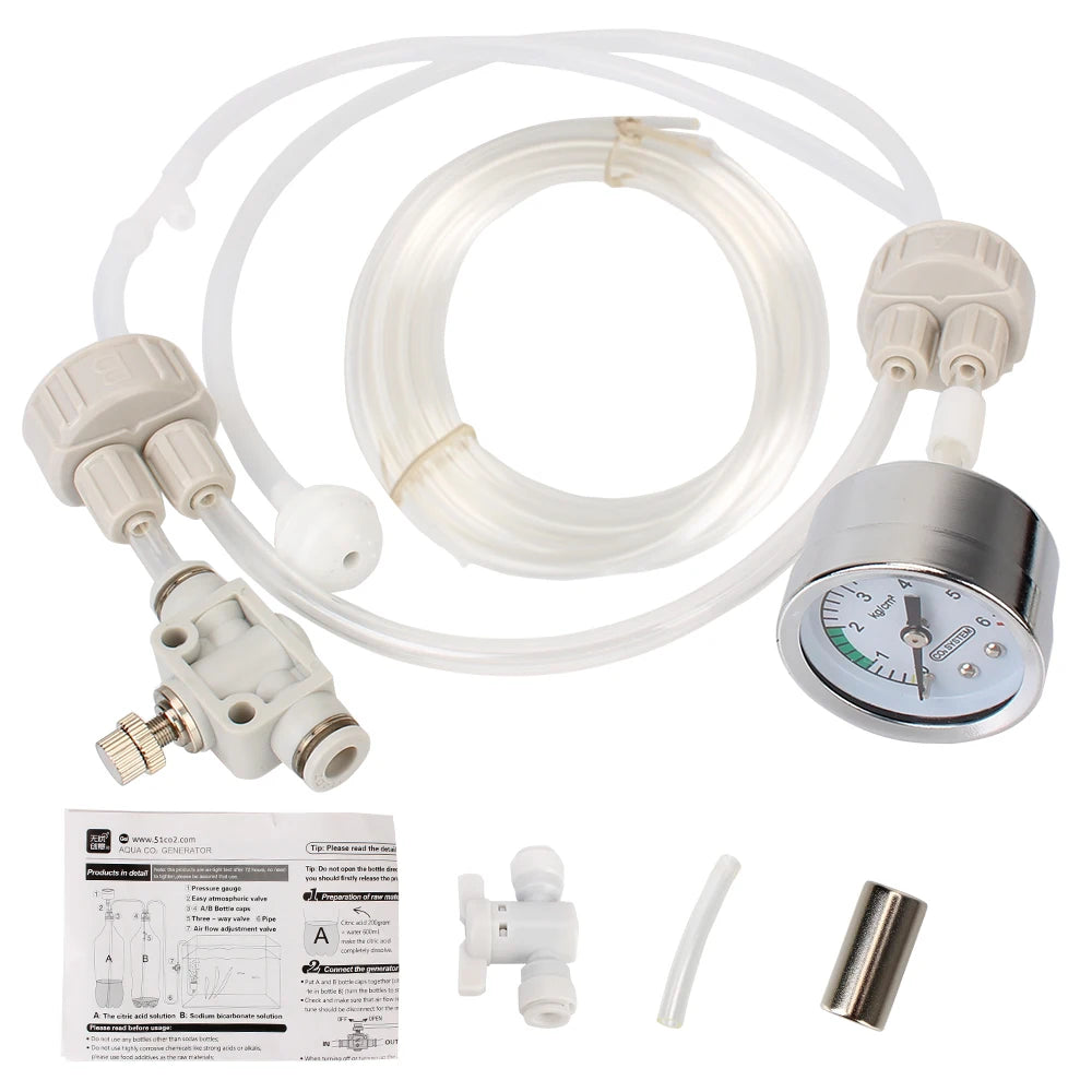 DIY CO2 Generator Kit for Aquarium – Planted Tank CO2 Diffuser Aquarium CO2 Kit Axl D-201 Standard