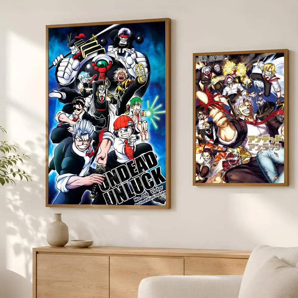 Undead Unluck Manga Poster – Self-Stick HD Waterproof Wall Art Manga Wall Poster Axl
